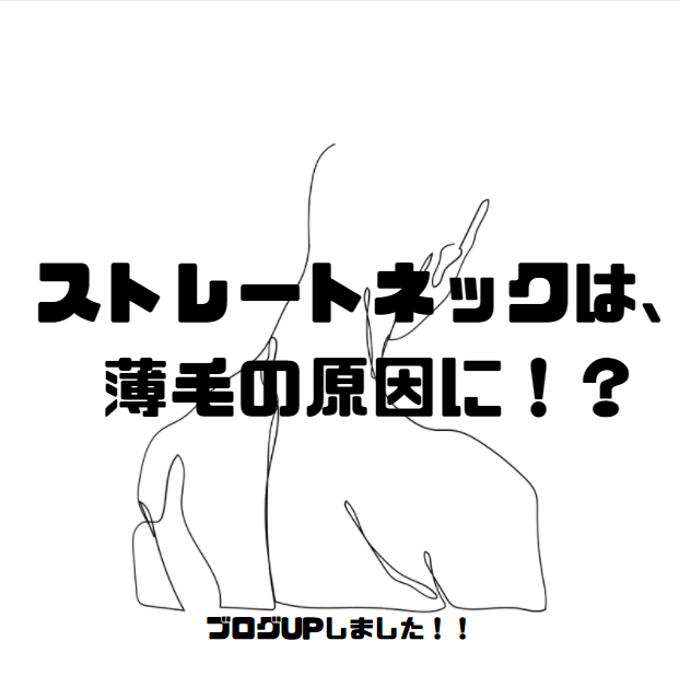 ストレートネックは【薄毛の原因】に…
