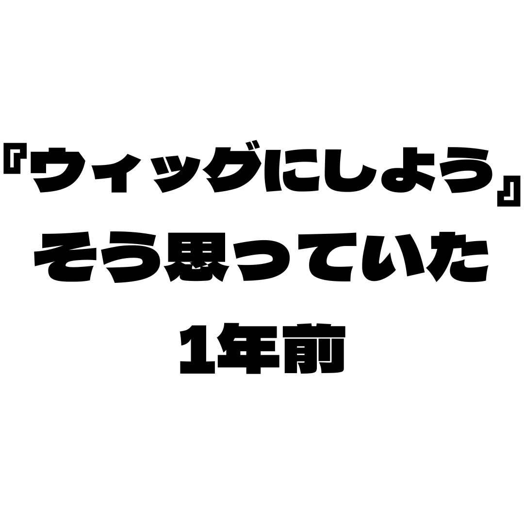 【薄毛】で悩み、ウィッグにしようと思っていた