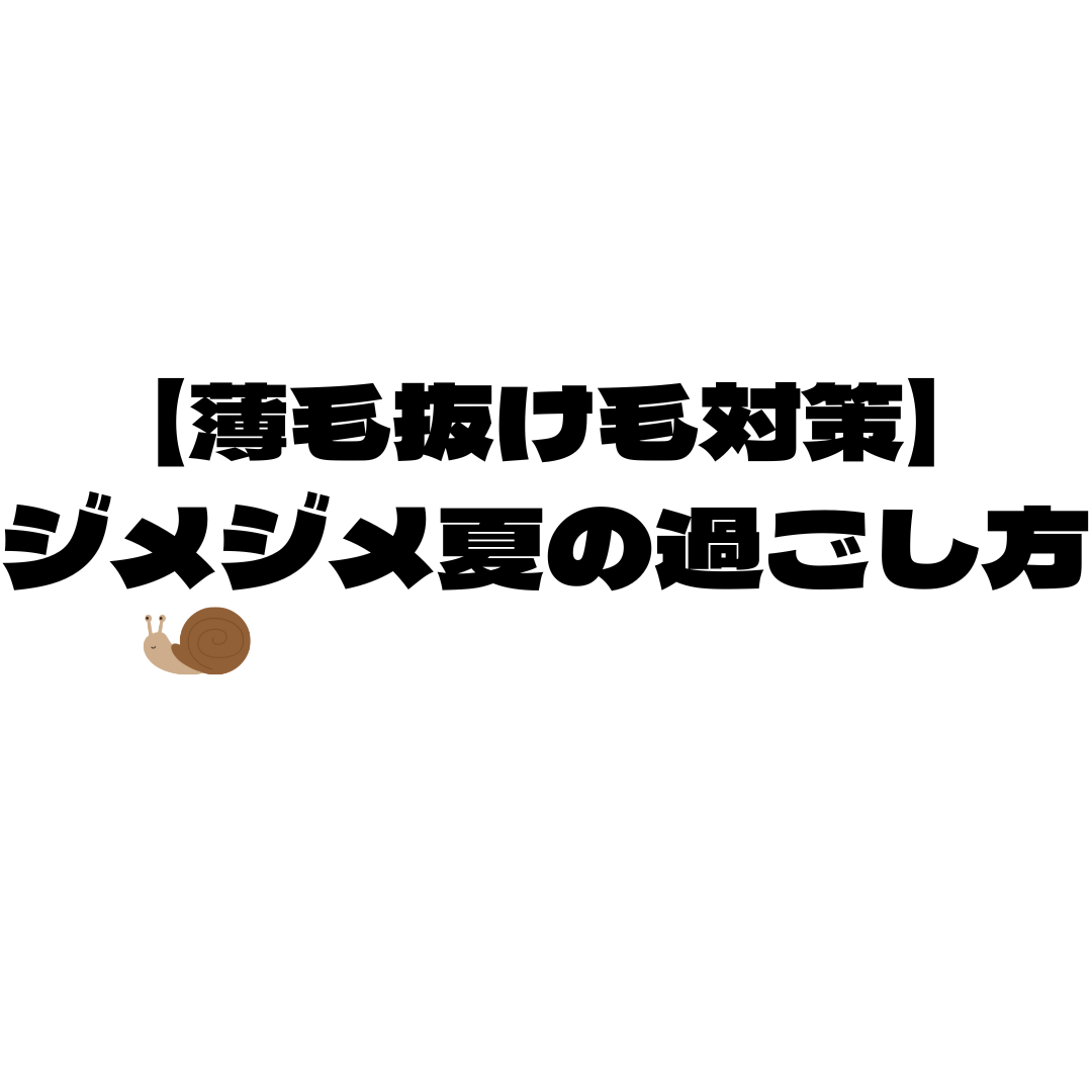 【薄毛・抜け毛対策】ジメジメ夏の過ごし方